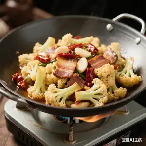 Karfiol u suvom loncu | 干锅花菜