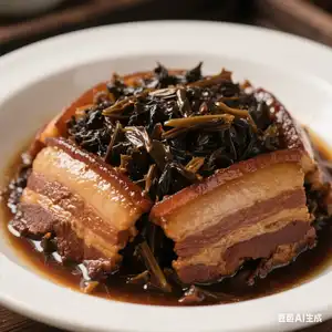 Svinjska potrbushina sa susenim zelenim listovima | 梅菜扣肉