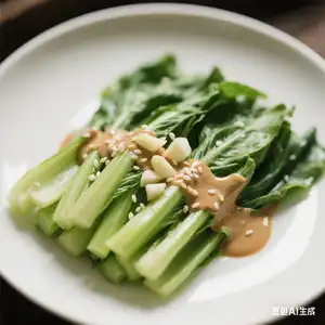 Salata od uljane psenice sa susam pastom | 麻酱油麦菜